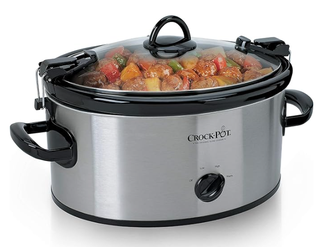 6 Quart Manual Portable Slow Cooker 